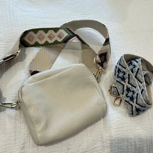 Adorable small leather purse with two straps included